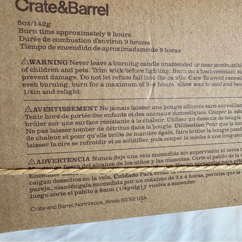 Crate&Barrel Pumpkin Candle Trio NEW IN BOX